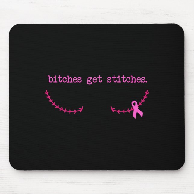Tapis De Souris Obtenir des points ruban rose sensibilisation au c (Devant)