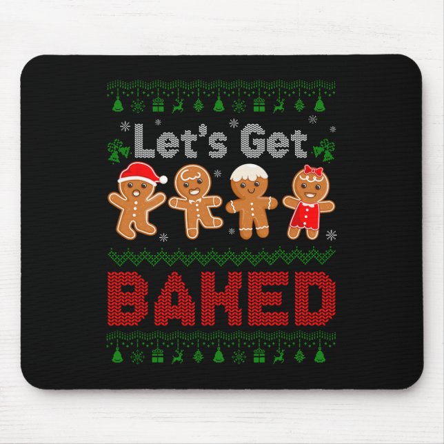 Tapis De Souris Obtenons Baked Cookie Baking Team Gingerbread Chri (Devant)