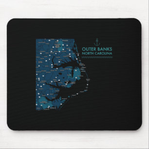 Tapis De Souris Obx Nc Outer Banks Carte Duck Corolla Beach Vacanc