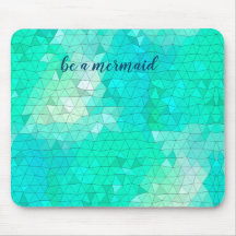 Ocean Blue Mosiac Motif Be Mermaid Gel Mouse P