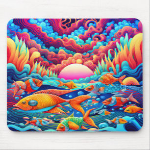 Tapis De Souris Océan psychédélique