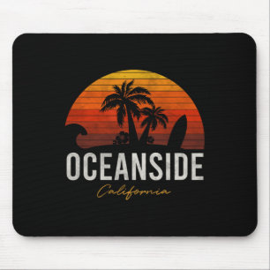 Tapis De Souris Oceanside Beach California Palms Vacation Surf Sun
