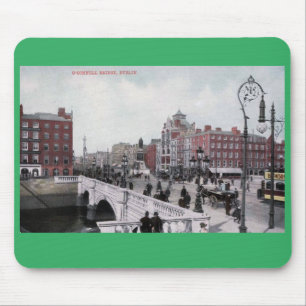 Tapis De Souris O'Connell Bridge, Dublin, Irlande, Style Vintage M
