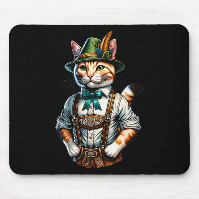 Tapis De Souris Octobre Parti Chat Funny Allemand Bavarois Lederho (Devant)