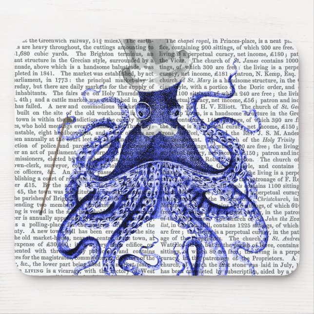 Tapis De Souris Octopus À propos de la ville (Devant)