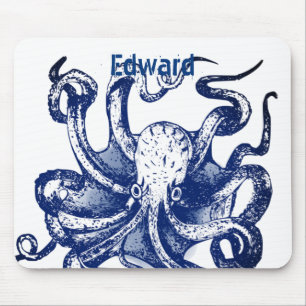 Tapis De Souris Octopus bleu