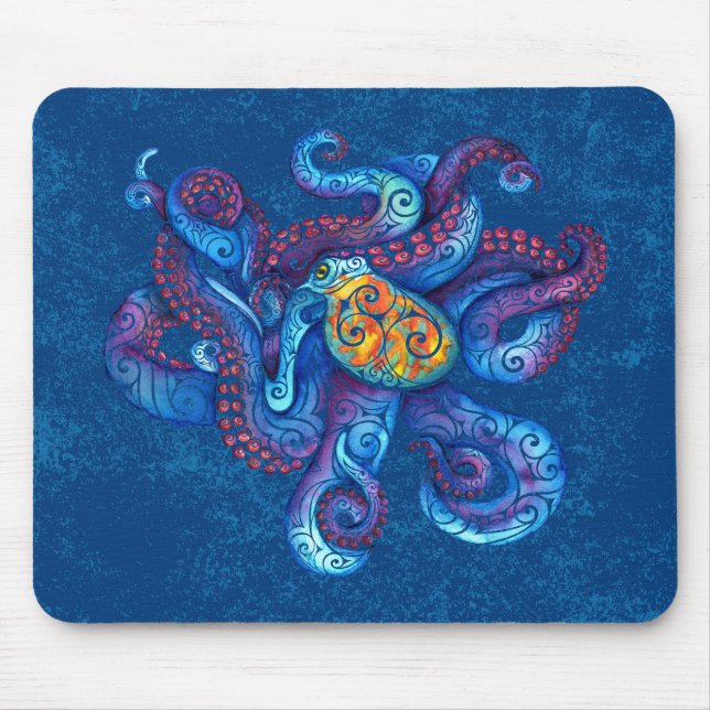Tapis De Souris Octopus tourbillonnant (Devant)