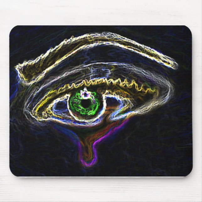 Tapis De Souris Oeil au néon Mousepad (Devant)
