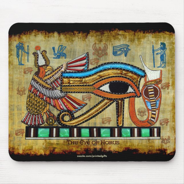 Tapis De Souris OEIL D'HORUS, WADJET Art égyptien Mousepad (Devant)