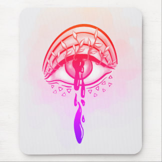 Tapis De Souris Oeil psychédélique Pastel Goth Esthétique