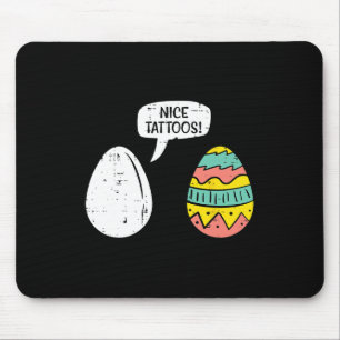 Tapis De Souris Œufs de Pâques Tatouages Sympas Drôles Chasse Homm