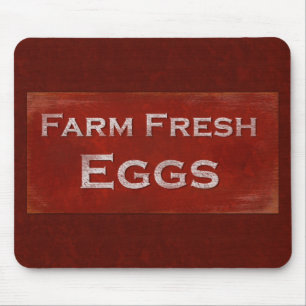 Tapis De Souris Oeufs frais de ferme rustique Mousepad
