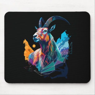 Tapis De Souris Œuvre d'art Capricorne Escalade Bloc Montagnes Mo