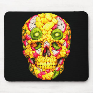 Tapis De Souris Œuvre d'art de crâne deananas vibrant Fruit tropic