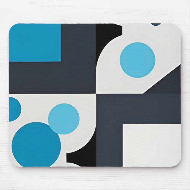 Tapis De Souris Œuvre d'art géométrique abstrait moderne (Devant)