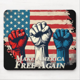 Tapis De Souris Œuvre d'art Make America Free Again