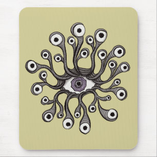 Tapis De Souris Œuvre d'art surréaliste tentaculaire Weirdcore pou