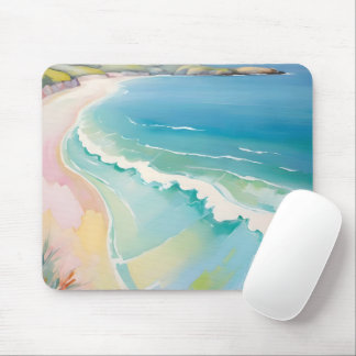 Tapis De Souris Œuvre d'art vue de dessus du littoral
