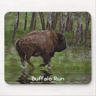 Tapis De Souris Oeuvre de Mousepad de bison des Plaines Américaine
