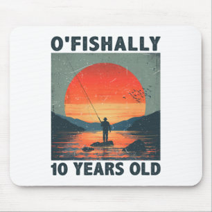 Tapis De Souris Officiellement 10 ans 2015 Pêche Pêcheur 10ème