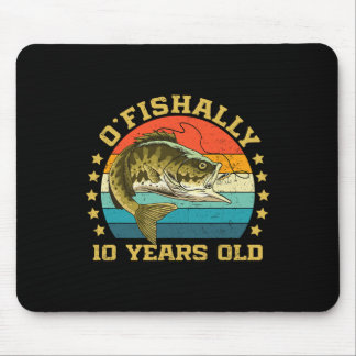 Tapis De Souris Officiellement 10 ans drôle anniversaire pêche poi