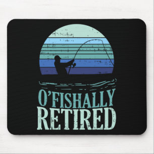 Tapis De Souris Officiellement retraité Pêche Rétro Retraite Papa