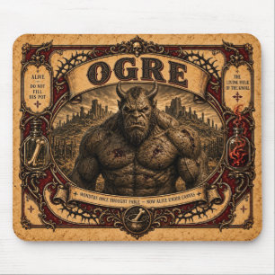 Tapis De Souris Ogre, Monstre de Cirque Vintage