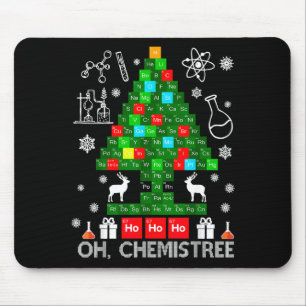 Tapis De Souris Oh Arbre Chimiste Scientifique Noël Chimique Xmas