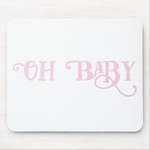 Tapis De Souris Oh Baby Personnalisé Fille Rose