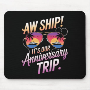 Tapis De Souris Oh Bateau C'est Notre Voyage De Croisière De Coupl
