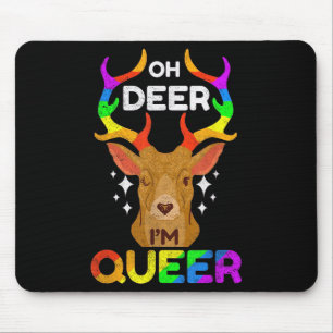 Tapis De Souris Oh Deer Im Queer Funny Lgbtq Sensibilisation Gay p
