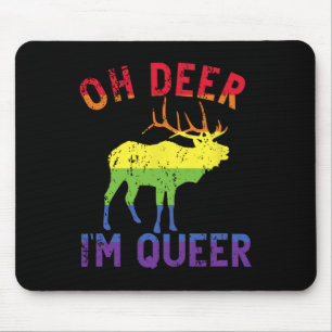 Tapis De Souris Oh Deer Im Queer Rainbow Lgbt Gay pride Panual Les