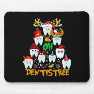 Tapis De Souris Oh Dentistree Fun Christmas Tree Dental Hygiène De