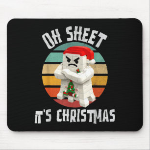 Tapis De Souris Oh Feuille C'est Noël Drôle Mpy Fantôme Design