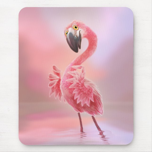 Tapis De Souris Oh, Flamant rose ! (Devant)