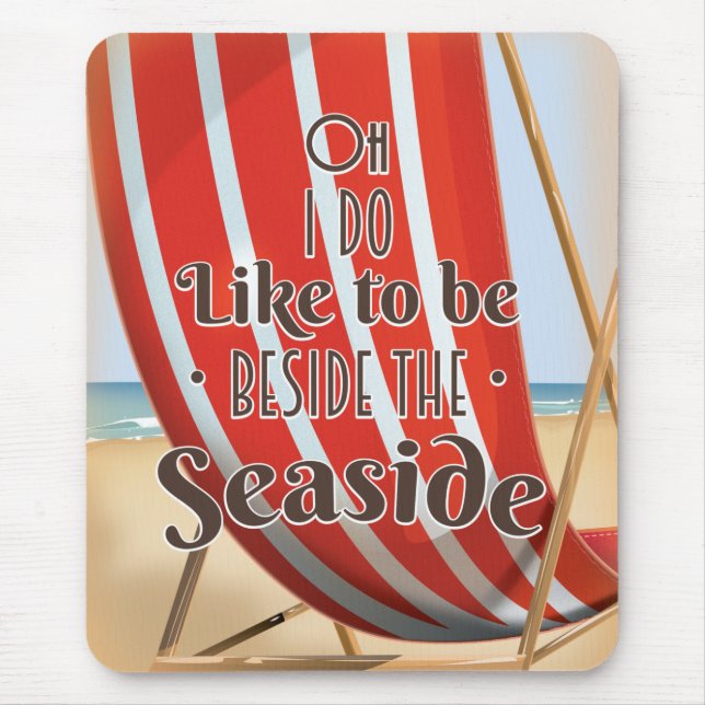 Tapis De Souris Oh, j'aime être en bord de mer (Devant)