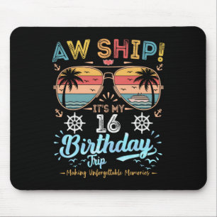 Tapis De Souris Oh mon bateau ! C'est mon voyage de 16e anniversai