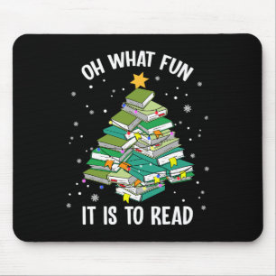 Tapis De Souris Oh Quel Amusement C'Est De Lire L'Arbre De Noël L'