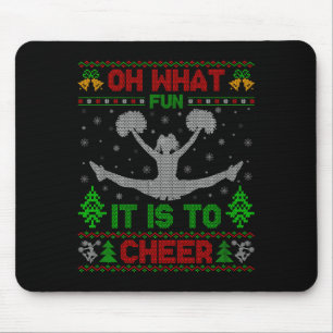 Tapis De Souris Oh Quelle Joie De Faire La Cheer Xmas Menant De L'