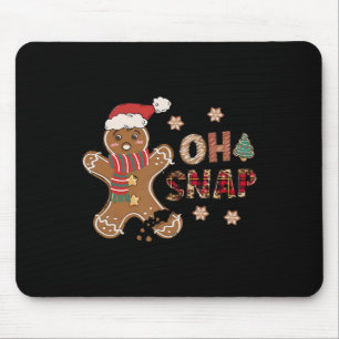 Tapis De Souris Oh Snap Noël Pain d'épices Père Noël Noël Fêtes G