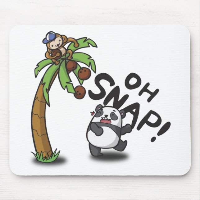 Tapis De Souris Oh Snap Panda & Singe (Devant)
