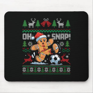 Tapis De Souris Oh Snap Soccer Gingerbreadman Noël Xmas laid 