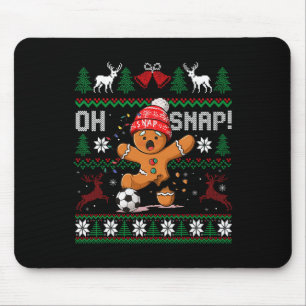 Tapis De Souris Oh Snap Soccer Gingerbreadman Noël Xmas laid
