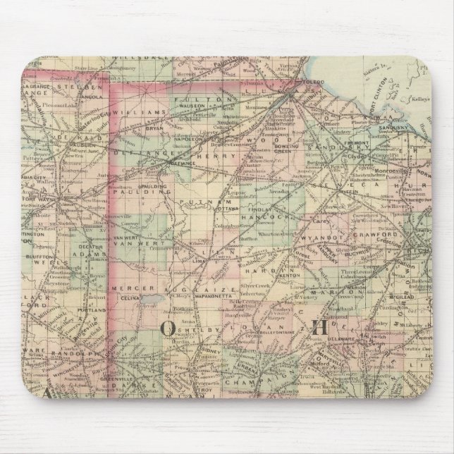 Tapis De Souris Ohio et Indiana (Devant)
