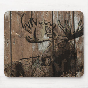 Tapis De Souris Oie de bois rustique