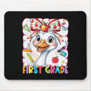Tapis De Souris Oie Drôle Coquette Noeud Papillon Première Année R