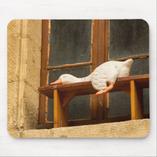 Tapis De Souris Oie posée sur un banc Mousepad