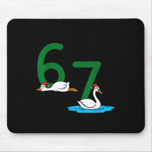 Tapis De Souris Oies qui pondent des cygnes qui nagent 67 Six oies