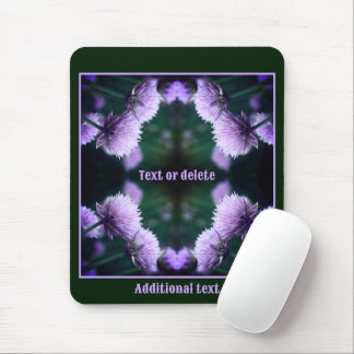Tapis De Souris Oignon de Scallion Violet Fleur Personnalisé