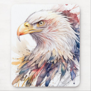 Tapis De Souris Oiseau Aigle Portrait Animal Peinture Faune Gratui